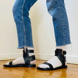 Isabel Marant Sandals Size 39 Or US 9 New Black Leather Shoes